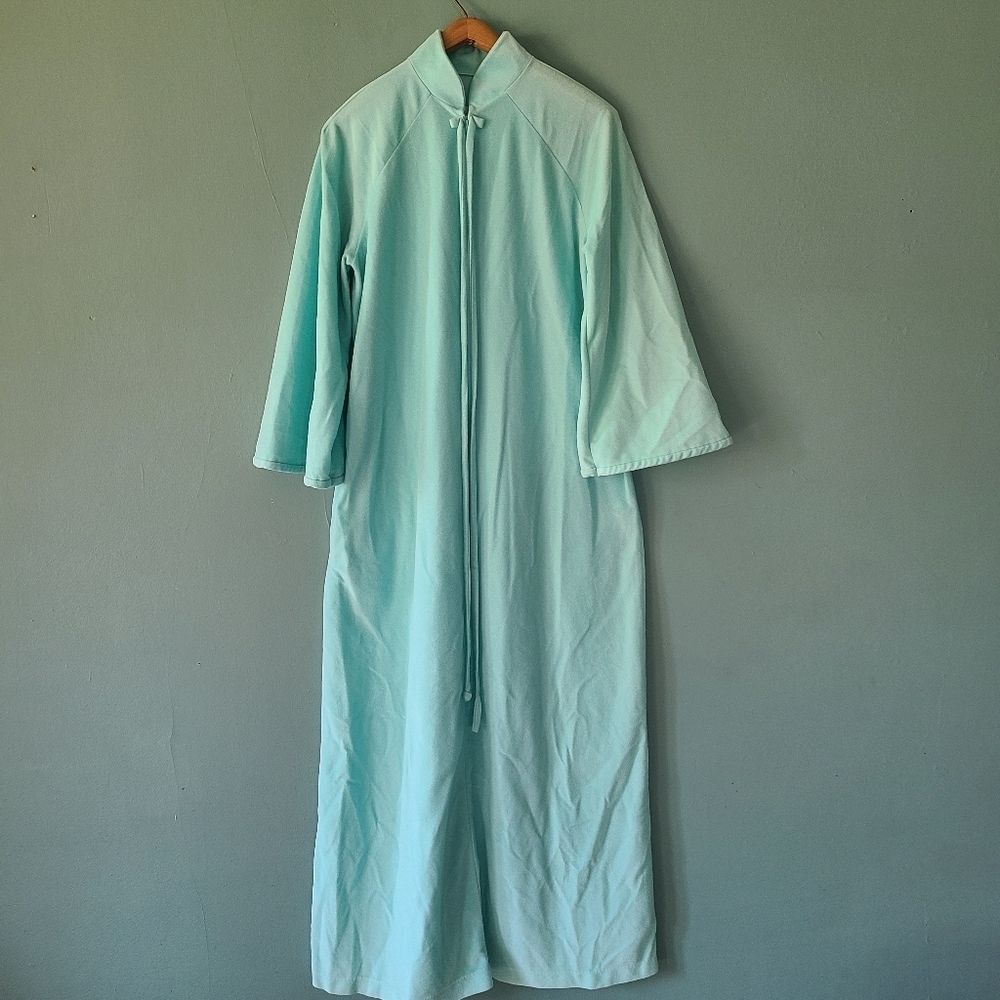 Vintage Lorraine Aqua Dressing Gown Medium